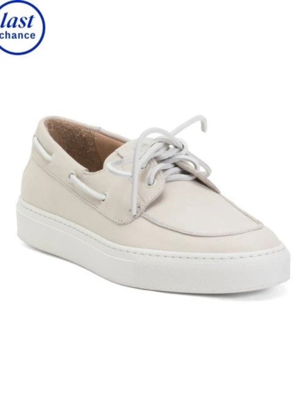 New KOIO Men's Made In Italy Nubuck Leather Sorrento 2 Eye Boat Shoes Size 9M